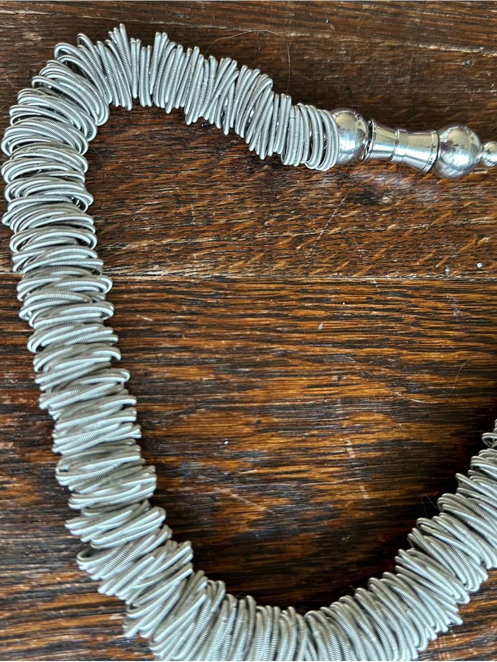 Handcrafted Silver-Tone Coil Necklace